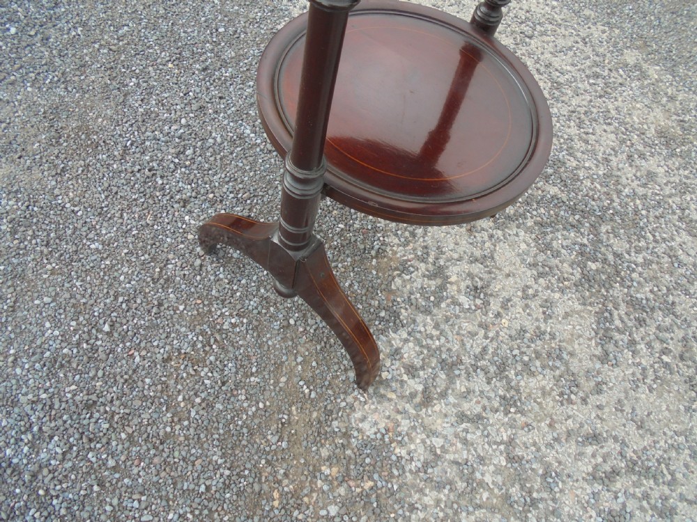 Late Victorian mahogany cake plate stand View III