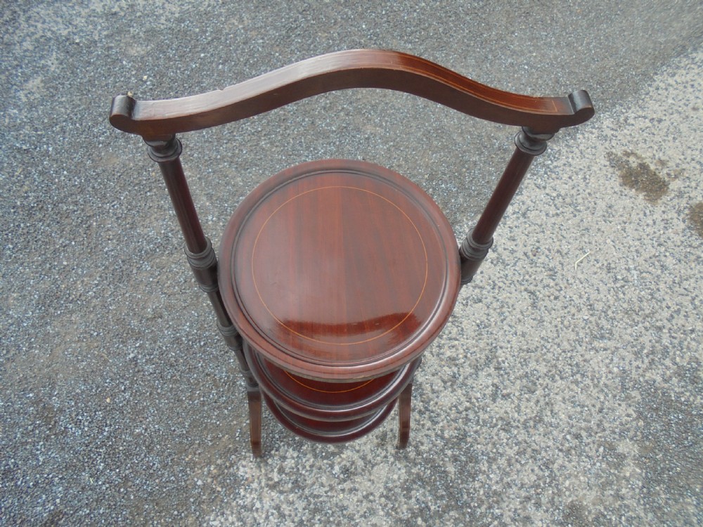 Late Victorian mahogany cake plate stand View IV