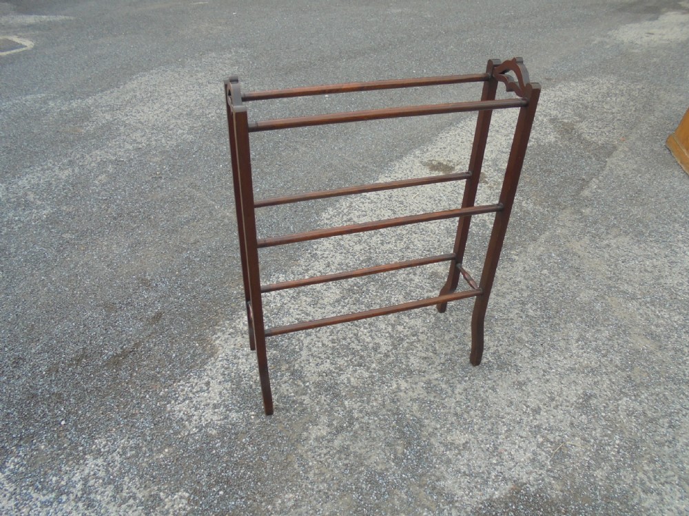 Victorian mahogany towel rail clothes airer