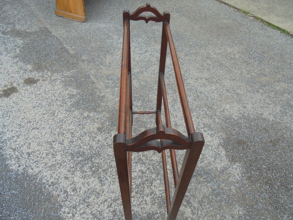 Victorian mahogany towel rail clothes airer View II