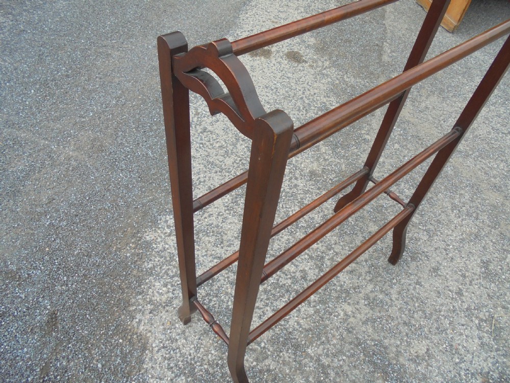 Victorian mahogany towel rail clothes airer View III