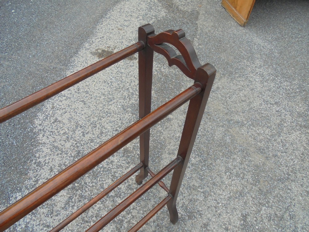 Victorian mahogany towel rail clothes airer View V