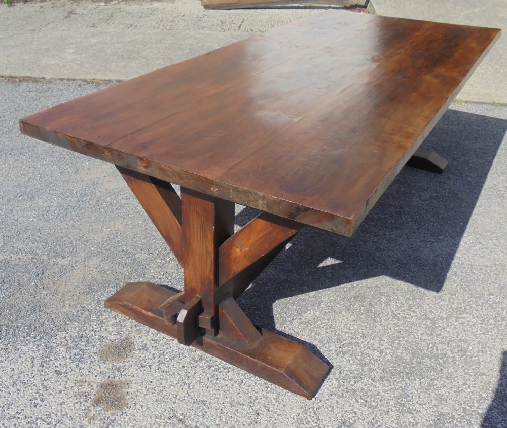 Elm  refectory kitchen dining table seats ten View III