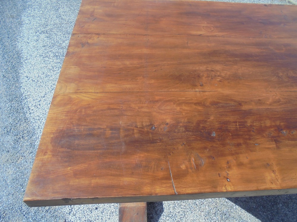 Elm  refectory kitchen dining table seats ten View IV