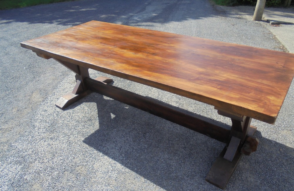 Elm  refectory kitchen dining table seats ten View VII