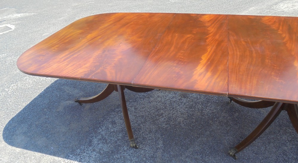 Three pillar mahogany dining table seats fourteen plus View III