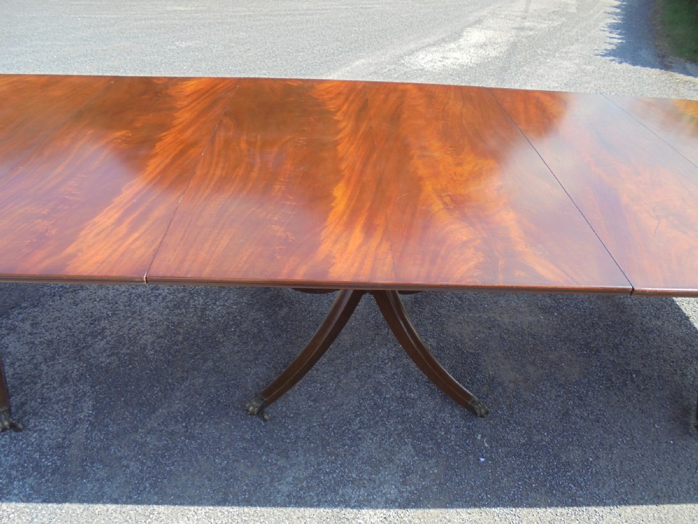 Three pillar mahogany dining table seats fourteen plus View IV