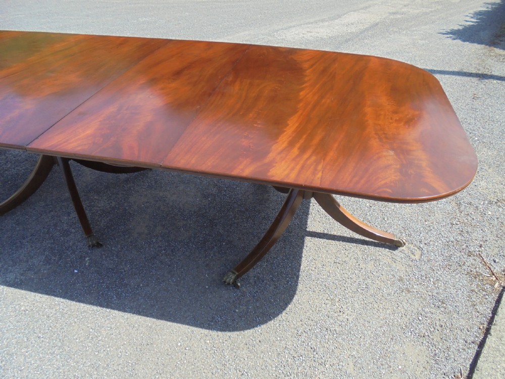 Three pillar mahogany dining table seats fourteen plus View V