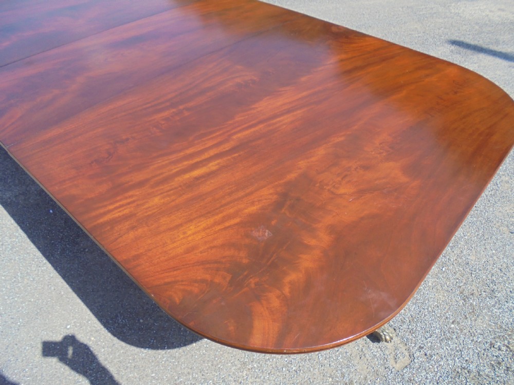 Three pillar mahogany dining table seats fourteen plus View IX