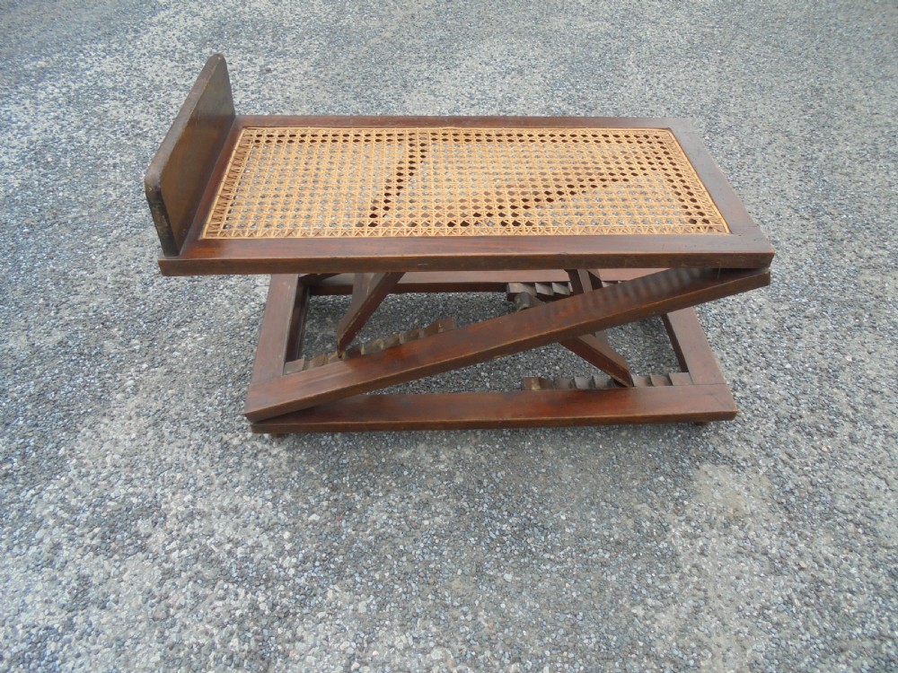 19th century adjustable gout stool  foot stool View III