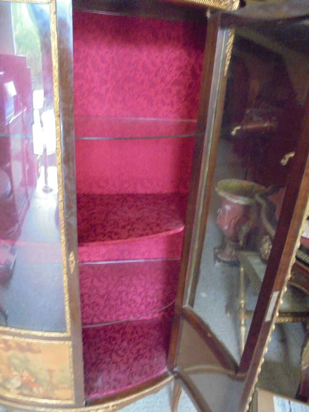 French Vernis Martin ormolu mounted display cabinet View II