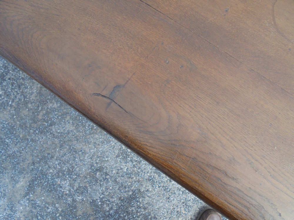Oak refectory farmhouse kitchen dining table, seats eight View VIII