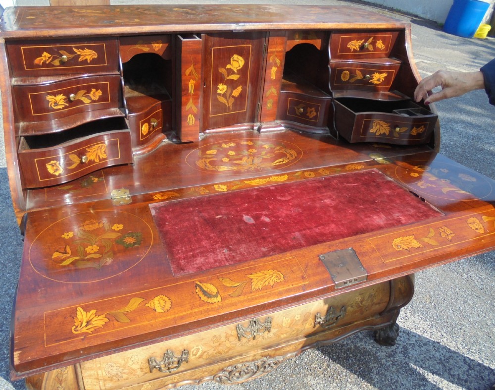 18th Century Dutch marquetry  bureau View XI