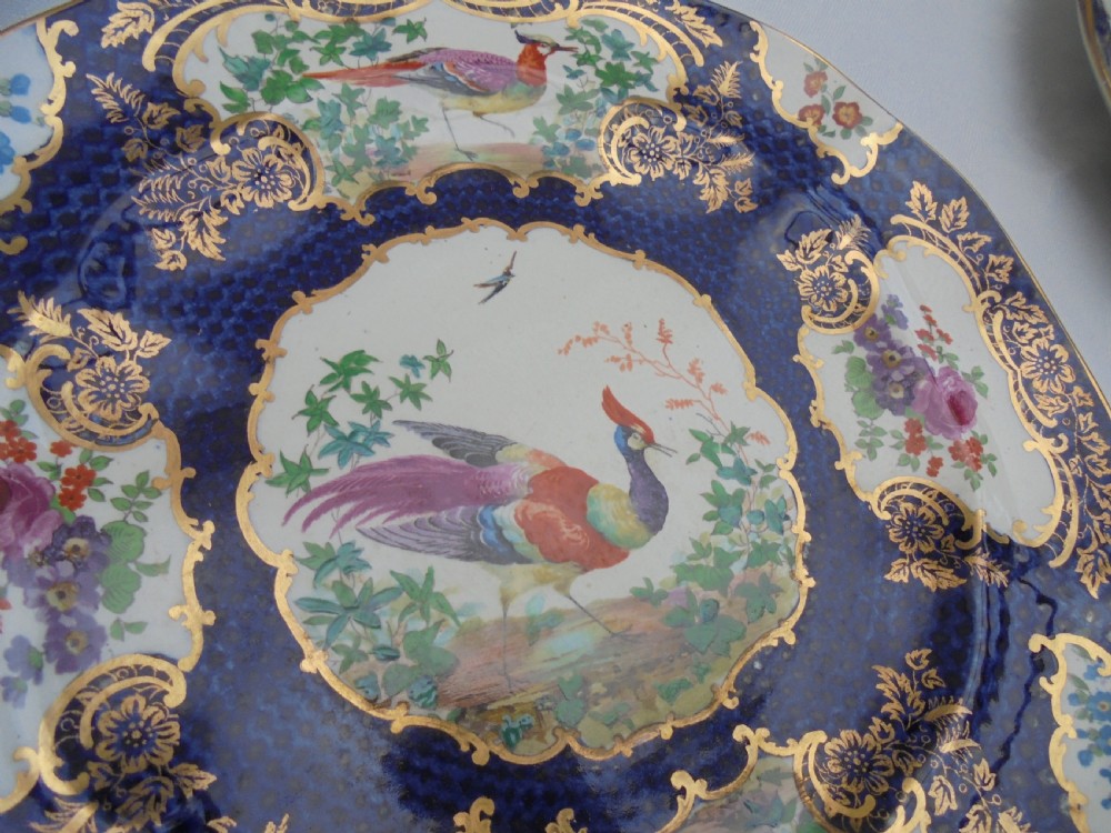 Nine 19th century part dessert service display plates View IV