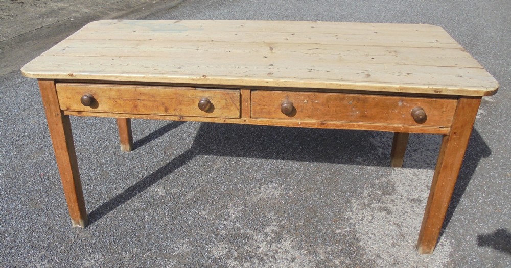 18th century scrub top pine kitchen table View IV