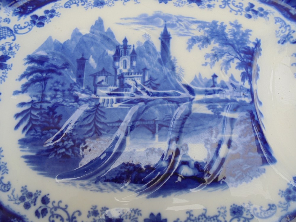 Superb English blue and white meat platter  View II