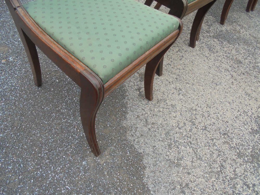 Set of eight Regency  sabre leg dining chairs View V
