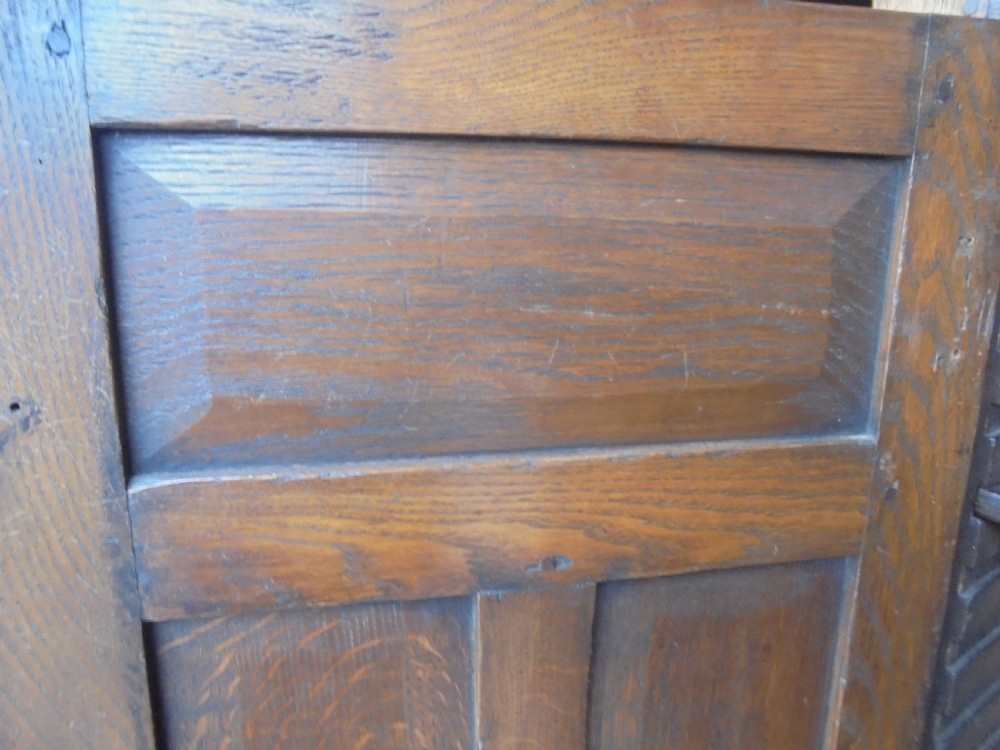 Panelled oak linen press storage View VII