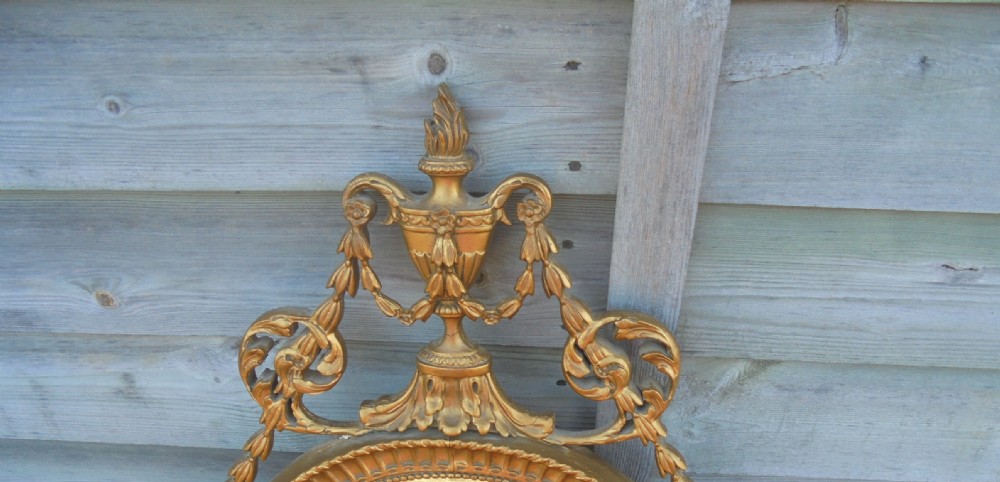 Edwardian oval gilded wall mirror View III