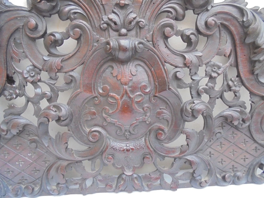 18th century carved walnut wall hanging View II