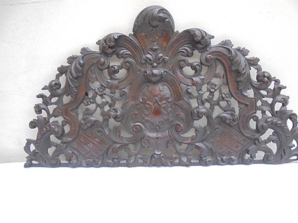 18th century carved walnut wall hanging View III