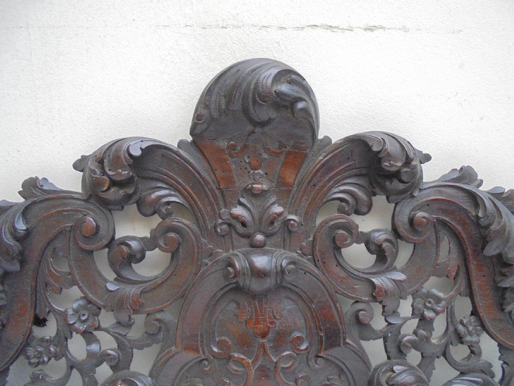 18th century carved walnut wall hanging View V