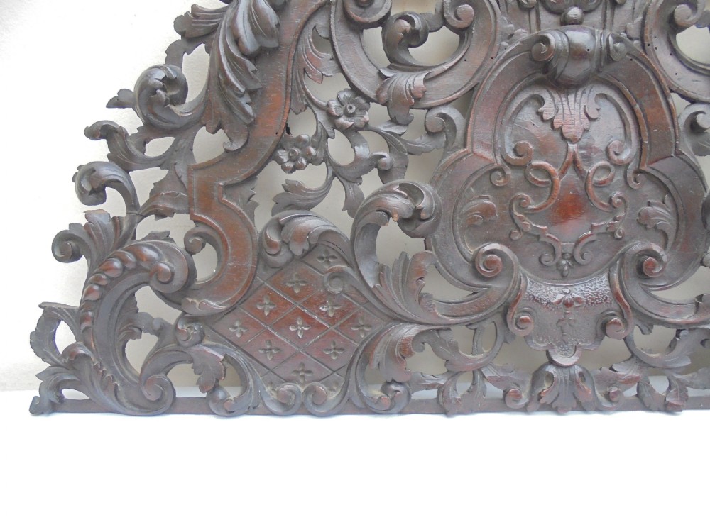 18th century carved walnut wall hanging View VI