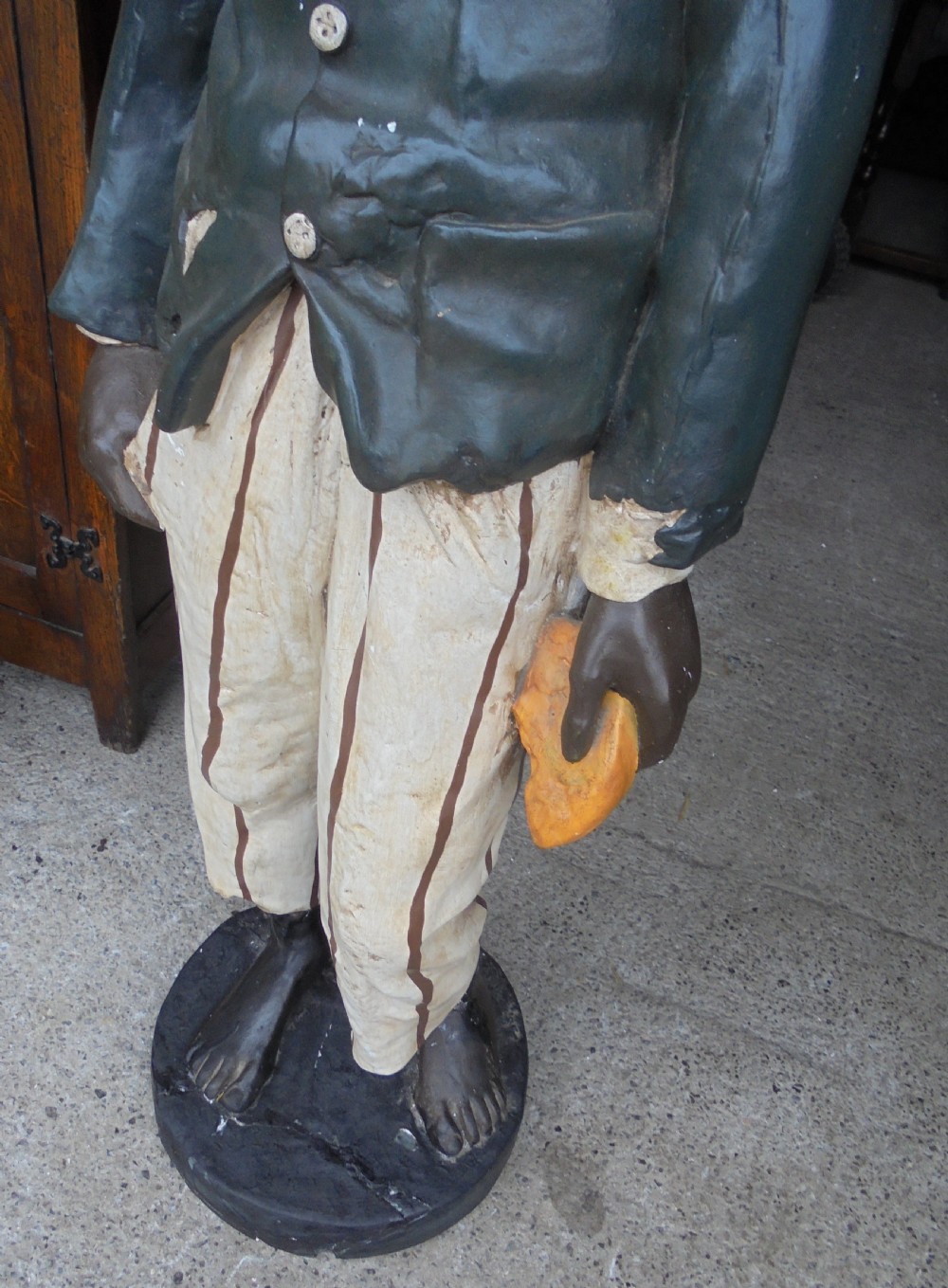 Life size painted plaster figure of  a boy View IV
