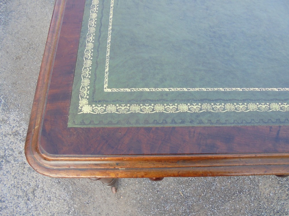 Mahogany leather top writing desk View III