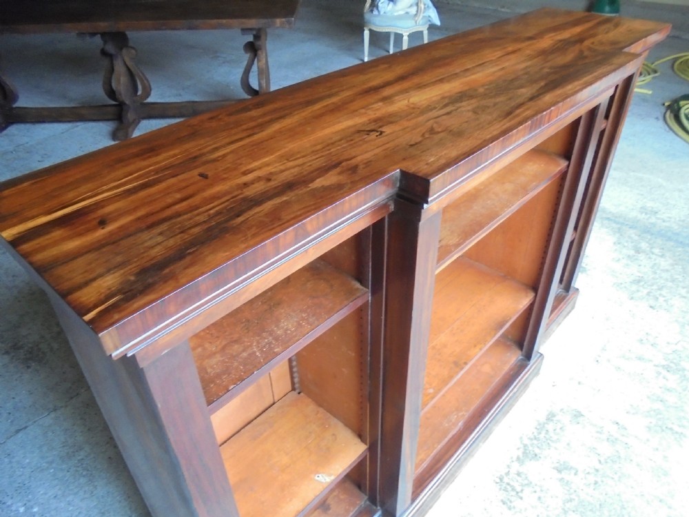 Regency Coromandel break front open bookshelves View III