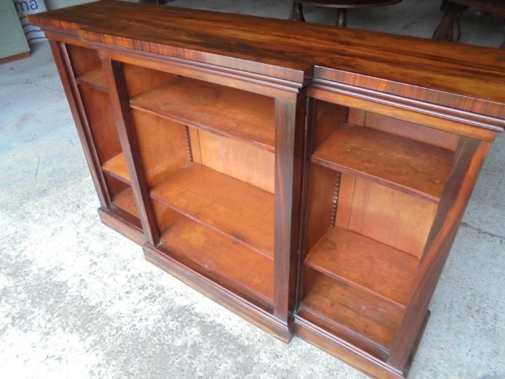 Regency Coromandel break front open bookshelves View VII