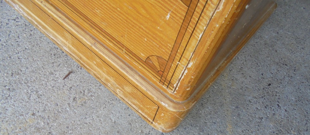 Decorated Victorian pine chest of drawers View VII