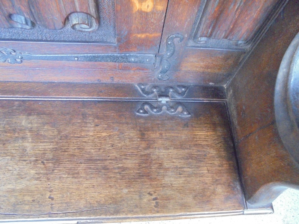Oak linen fold Estate boot room cupboard View VI