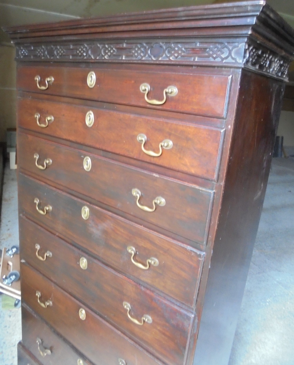 Chippendale style mahogany chest of seven drawers View VII