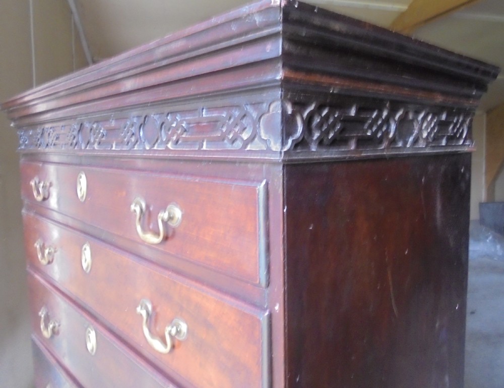 Chippendale style mahogany chest of seven drawers View VIII