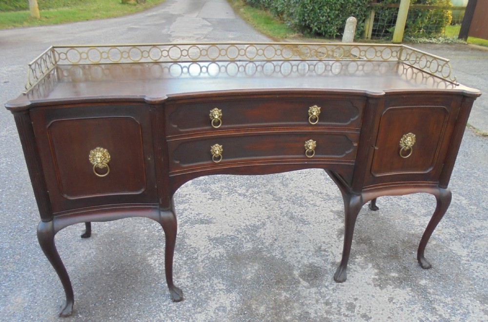 MAPLES Chippendale style sideboard with ornate gallery View X