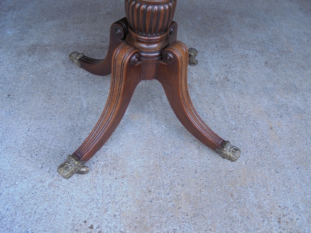 Regency mahogany and burr yew tea table lamp table View III