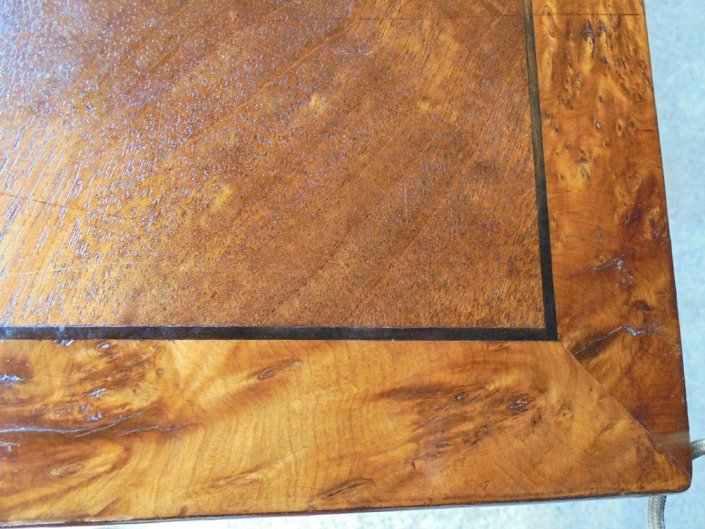 Regency mahogany and burr yew tea table lamp table View VIII