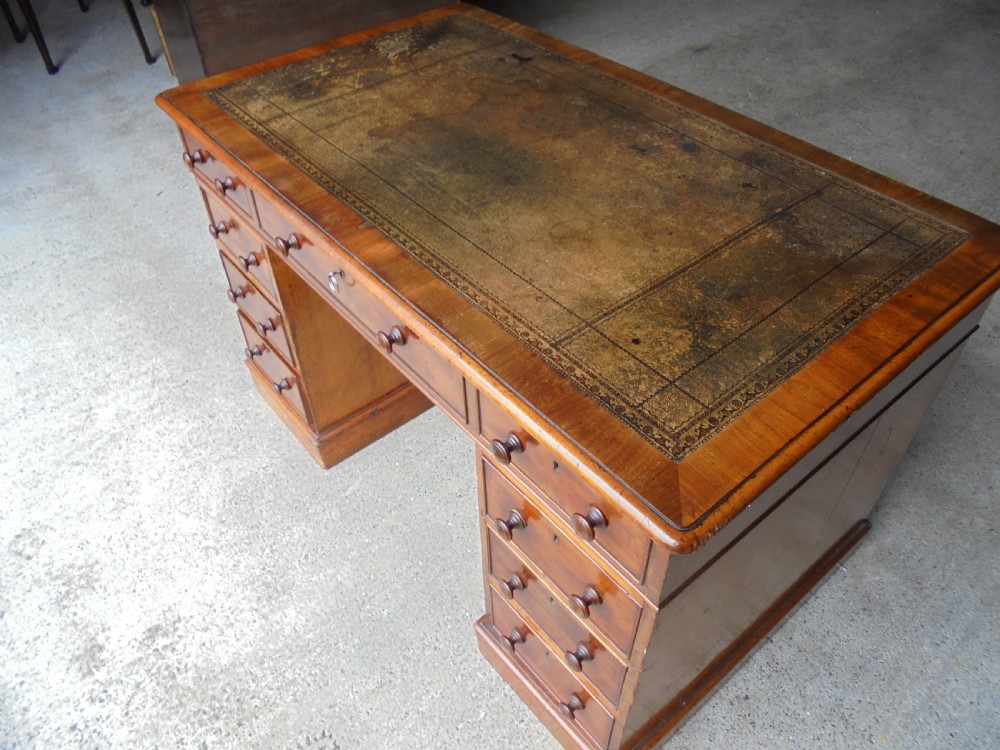 Mahogany knee hole desk View V