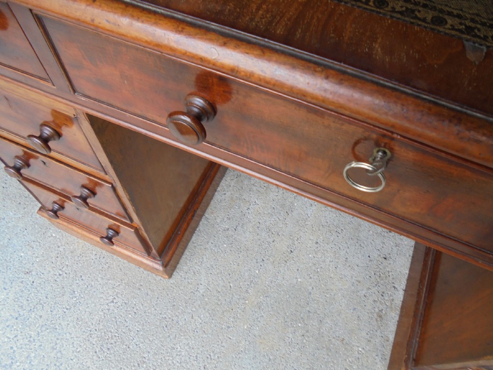 Mahogany knee hole desk View VI