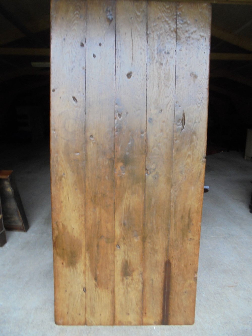 French apple and fruitwood farmhouse kitchen dining table seats eight View III