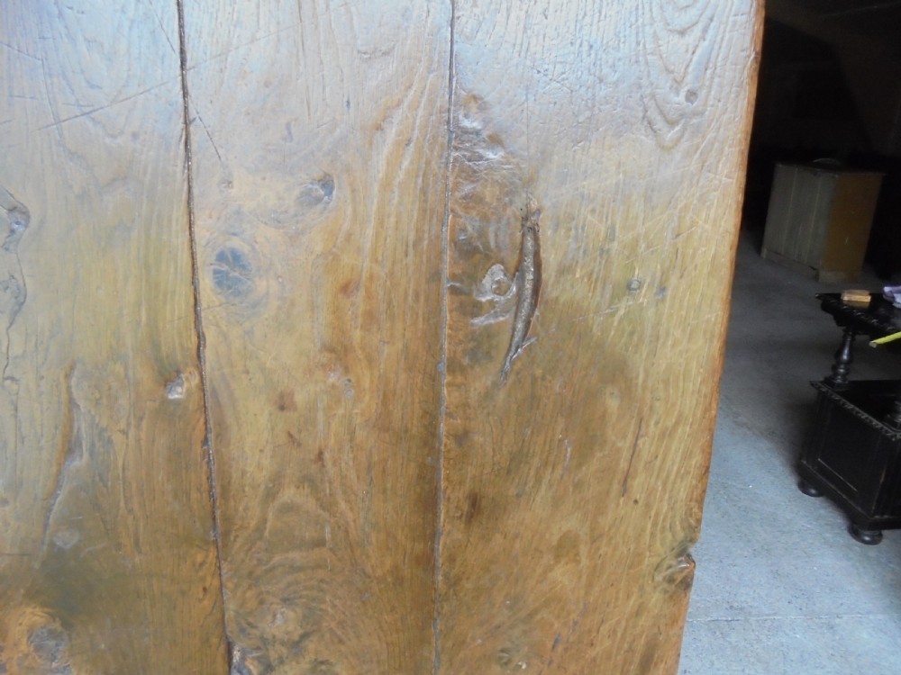 French apple and fruitwood farmhouse kitchen dining table seats eight View IV