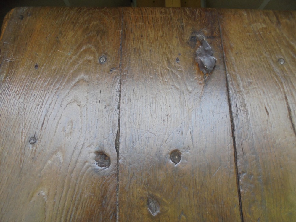 French apple and fruitwood farmhouse kitchen dining table seats eight View V
