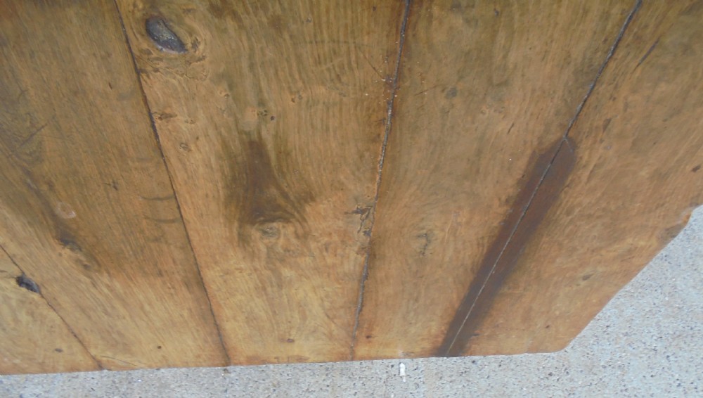 French apple and fruitwood farmhouse kitchen dining table seats eight View VI