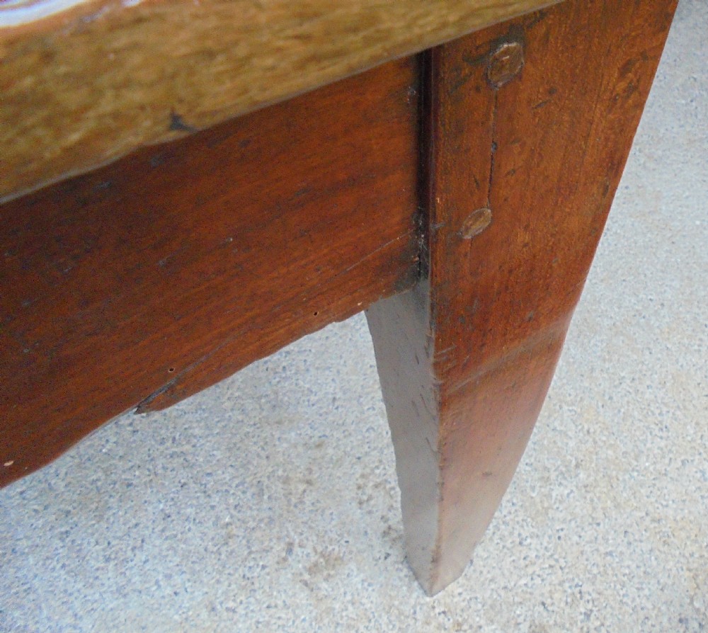French apple and fruitwood farmhouse kitchen dining table seats eight View X