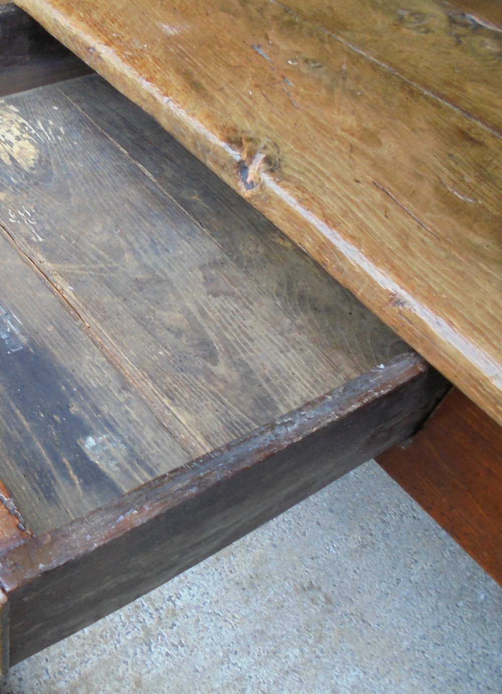 French apple and fruitwood farmhouse kitchen dining table seats eight View XI