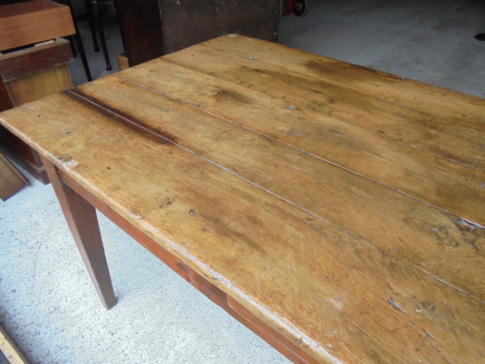 French apple and fruitwood farmhouse kitchen dining table seats eight View XII