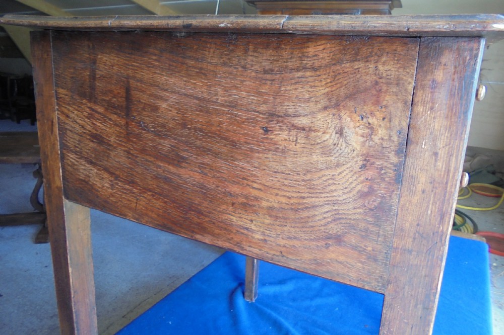 Late 18th century oak and elm low boy  lamp table View III
