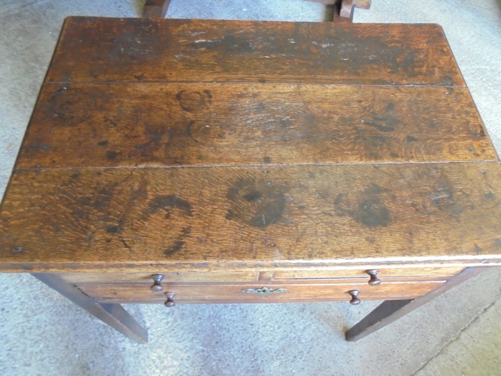 Late 18th century oak and elm low boy  lamp table View IV