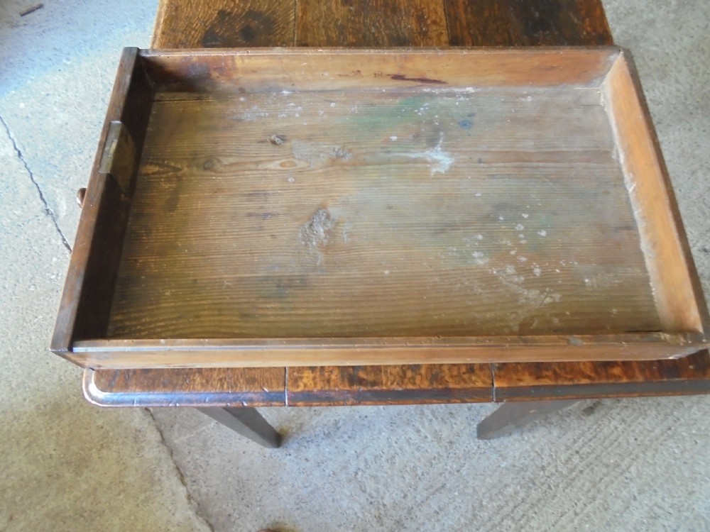 Late 18th century oak and elm low boy  lamp table View VIII